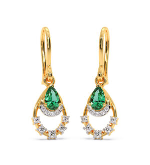 Verdant Splendour Diamond Dangle Earrings