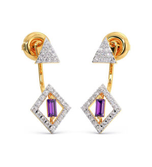 New Aathviha Gold Diamond Stud Earrings