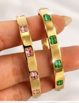 MZY 18K Gold Plated Zirconia Bracelet Multicolor