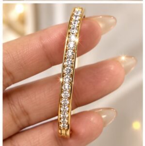 Stainless Steel Gold Bracelet Unique with Diamonds